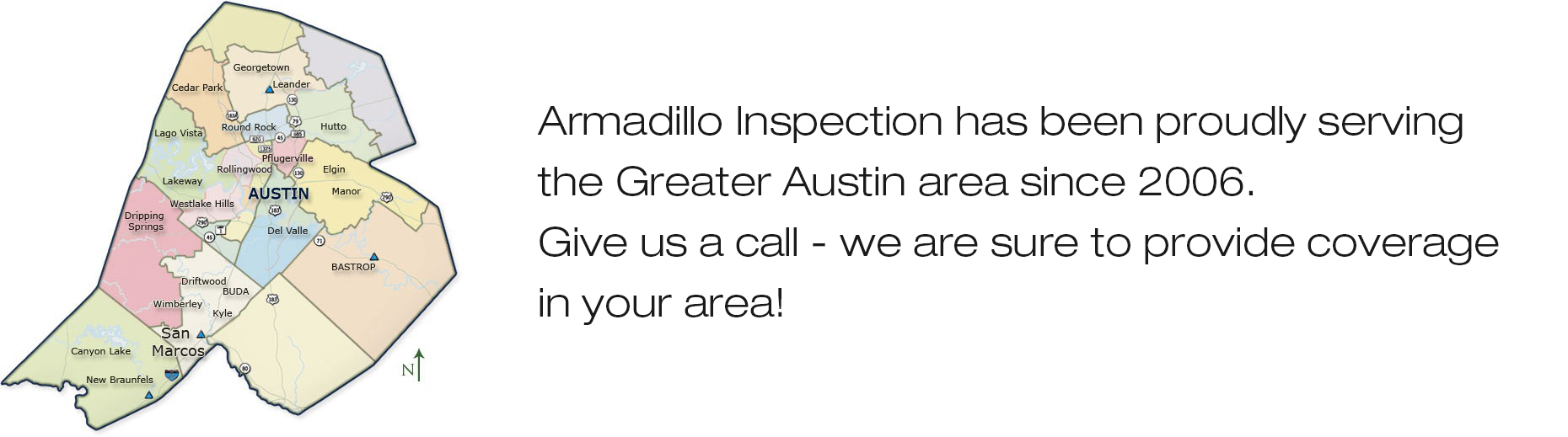 Armadillo Inspection serves the Austin area
